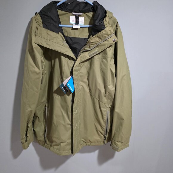 NWT Columbia Tunnel Falls Interchange Army Green 2 Piece Coat Jacket Mens Large